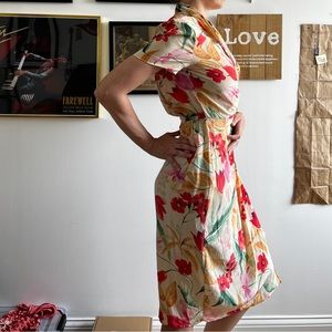 Vintage Silk Wrap Dress
